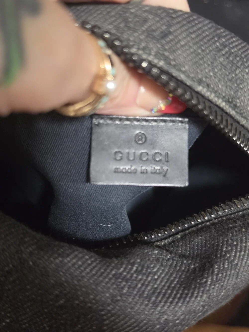 Vintage Gucci GG Monogram Canvas Small Hobo Bag